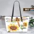 A watercolor illustration of dragonfly with sunflowers leather Chic Stylish Tote Bag & Women Totes: Perfect Gift for Girlfriend | Crossbody, Purse, Handbag