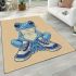 Adorable sitting blue tree frog wearing sneakers area rugs carpet