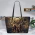 Affican people with dream catcher leather tote bag