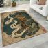 Anthropomorphic frog smoking area rugs carpet