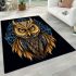 Art nouveau owl symbol of wisdom and intelligence area rugs carpet