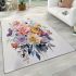 Artistic floral bouquet painting area rugs carpet