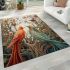 Avian conversations in the enchanted forest area rugs carpet