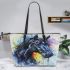 Beautiful black horse leather tote bag