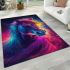 Beautiful colorful horse with long hair area rugs carpet