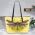 Beautiful dragonfly swirling colors leather Chic Stylish Tote Bag & Women Totes: Perfect Gift for Girlfriend | Crossbody, Purse, Handbag