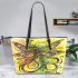 Beautiful dragonfly swirling colors leather Chic Stylish Tote Bag & Women Totes: Perfect Gift for Girlfriend | Crossbody, Purse, Handbag