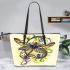 Beautiful dragonfly swirling colors leather Chic Stylish Tote Bag & Women Totes: Perfect Gift for Girlfriend | Crossbody, Purse, Handbag