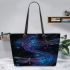 Beautiful glowing dragonflies leather Chic Stylish Tote Bag & Women Totes: Perfect Gift for Girlfriend | Crossbody, Purse, Handbag