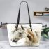 Beautiful horse head leather tote bag