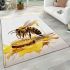 Bee artist with honey palette area rugs carpet