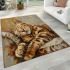 Bengal cat in humorous situations area rugs carpet