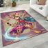 Bengal cat in magical girl transformations area rugs carpet