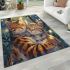 Bengal cat in romantic scenarios area rugs carpet