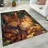 Bengal cat in romantic scenarios area rugs carpet