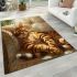 Bengal cat in slice of life settings area rugs carpet