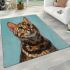 Bengal cat portraits with a twist area rugs carpet
