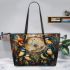 Birds with dream catcher leather tote bag