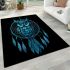 Blue owl sitting on dream catcher area rugs carpet