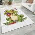 Cartoon cute frog spitting out red liquid area rugs carpet