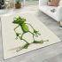 Cartoon frog standing on its hind legs area rugs carpet