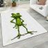 Cartoon frog standing on its hind legs area rugs carpet