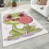 Cartoon frog sticking its tongue out in a cute area rugs carpet