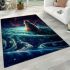 Cat's celestial contemplation area rugs carpet