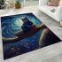 Cat's night sky observation area rugs carpet