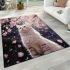 Cherry blossom serenity a cat's delight area rugs carpet