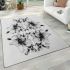 Chic petals understated floral beauty area rugs carpet