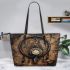 Coffee and dream catcher leather tote bag