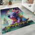 Colorful dragon serenity area rugs carpet