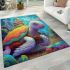 Colorful turtle fantasy scene area rugs carpet