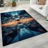 Complex diamond formation creating mirrored reflections area rugs carpet