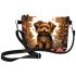 Curious Canine on a Bicycle Adventure Makeup Bag