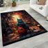 Curious cat and the violin serenade area rugs carpet