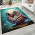 Curious forest owl area rugs carpet