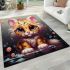 Curious tiger cub dreams area rugs carpet