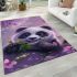 Cute baby panda in the style area rugs carpet