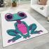 Cute cartoon alien frog with big eyes area rugs carpet