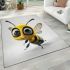 Cute cartoon bee with big eyes area rugs carpet