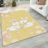 Cute cartoon bunny pattern area rugs carpet