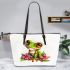 Cute cartoon frog leaather tote bag