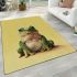 Cute cartoon frog white belly and black eyes area rugs carpet