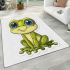 Cute cartoon frog with big eyes area rugs carpet