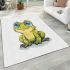 Cute cartoon frog with big eyes area rugs carpet