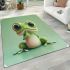 Cute cartoon frog with big eyes area rugs carpet