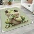 Cute cartoon frog with big eyes area rugs carpet