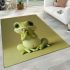 Cute cartoon frog with big eyes area rugs carpet